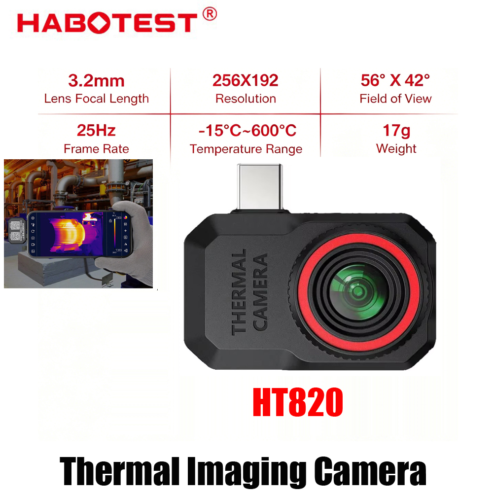 2026 New HABOTEST HT820 Phone  - огляд і ціна Thermal Imaging Camera 256X192