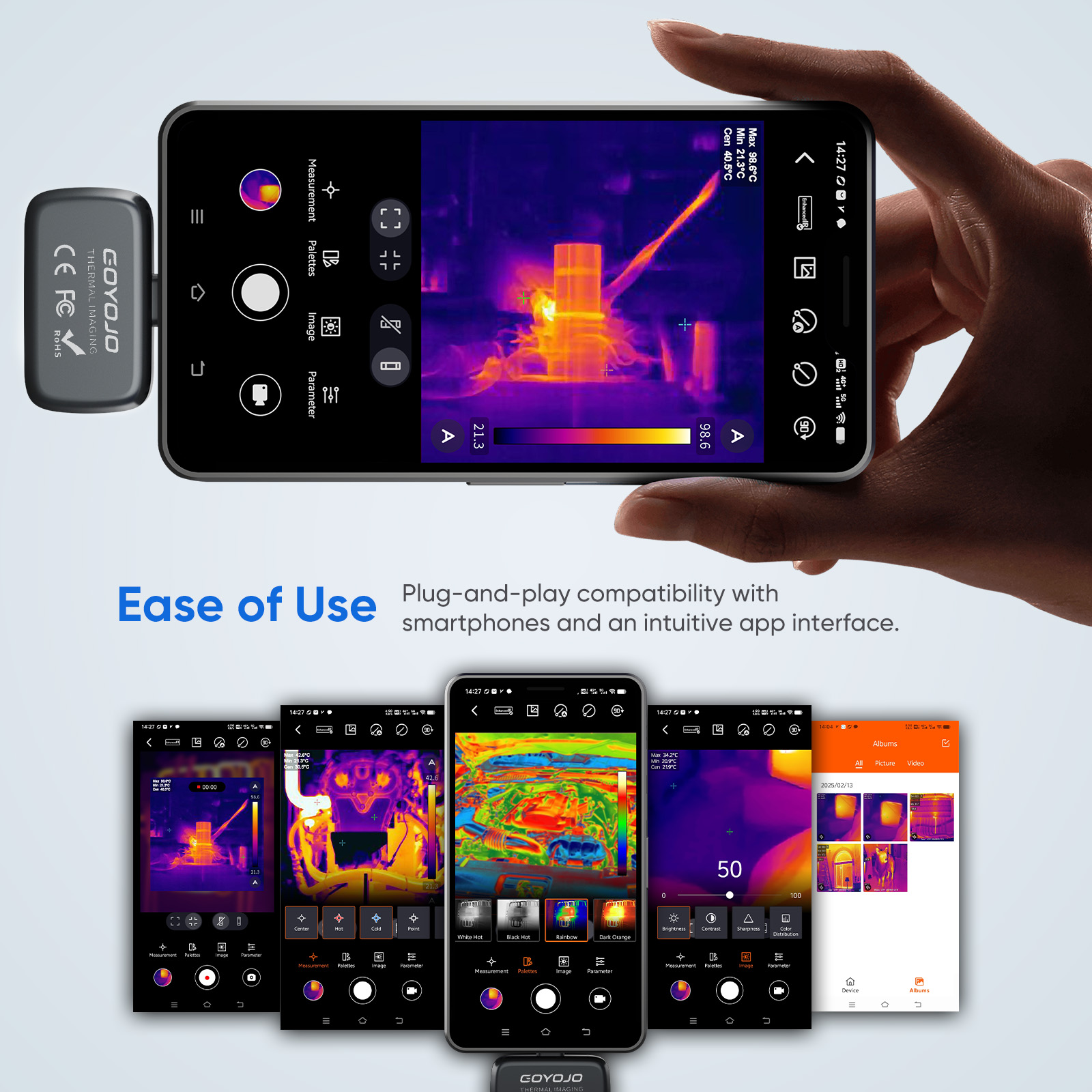 GOYOJO Thermal Camera for IPho - огляд і ціна Thermal Imaging Camera 256X192